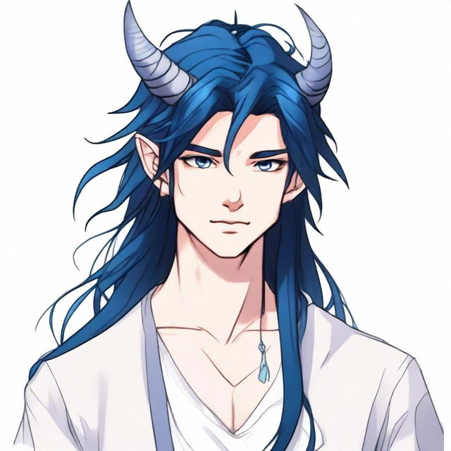 A 25-year-old young male half-dragon with light skin