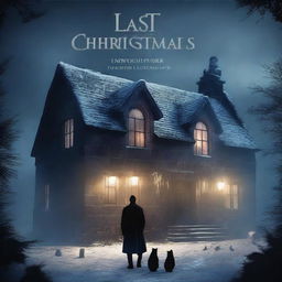 Create a book cover titled 'LAST CHRISTMAS GUEST'