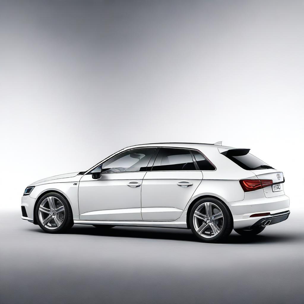 A high-resolution image of a sleek and modern Audi A3, showcasing its luxurious design and advanced features