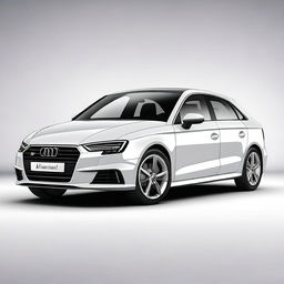 A high-resolution image of a sleek and modern Audi A3, showcasing its luxurious design and advanced features