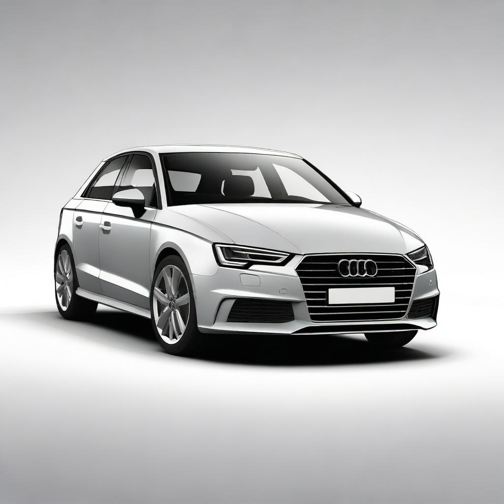 A high-resolution image of a sleek and modern Audi A3, showcasing its luxurious design and advanced features