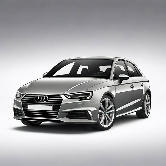 A high-resolution image of a sleek and modern Audi A3, showcasing its luxurious design and advanced features