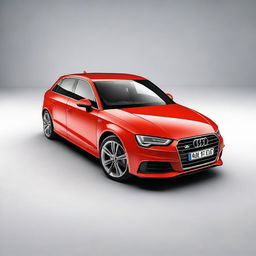 A high-resolution image of a sleek and modern Audi A3 car, showcasing its luxurious design and advanced features