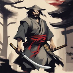 A depiction of a Chinese bandit from the Edo period