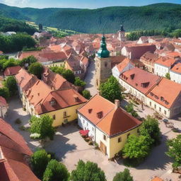 A picturesque view of Złotoryja, a historic town in Poland