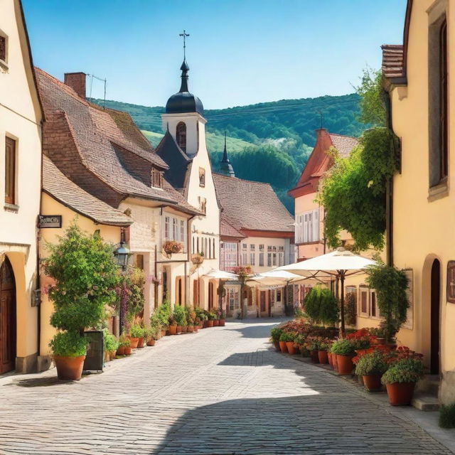 A picturesque view of Złotoryja, a historic town in Poland