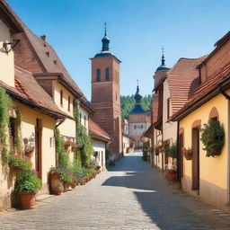 A picturesque view of Złotoryja, a historic town in Poland