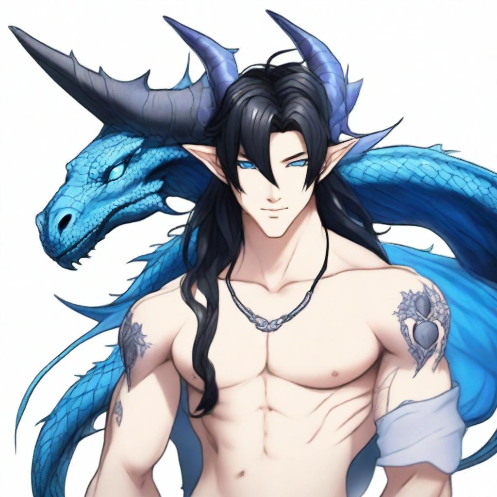 A 25-year-old young male dragon with light skin