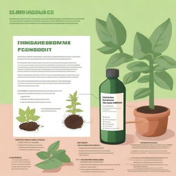 An instructional image showing how to make homemade fungicide and rooting agent using natural ingredients