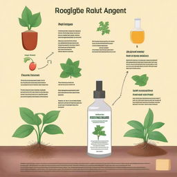 An instructional image showing how to make homemade fungicide and rooting agent using natural ingredients