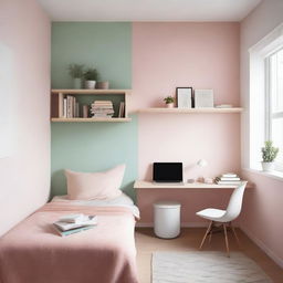 A small, cozy room with minimalistic decor