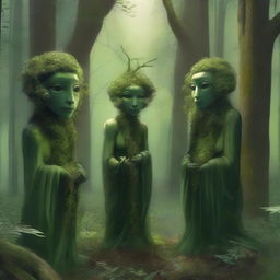 Leshies are immortal nature spirits housed in small plant bodies, who strive to experience the world