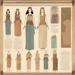 Create an A3 size landscape orientation image of a scrapbook page featuring Helen of Troy costumes