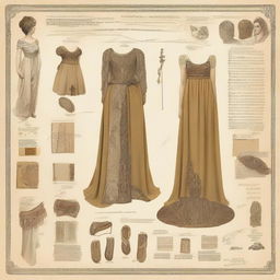 A detailed and elegant Helen of Troy costume scrapbook page, featuring intricate designs and historical elements