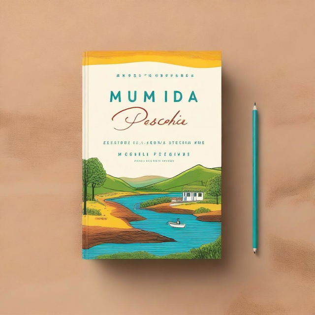 Create a book cover for an autobiography titled 'Una vida pescando' by Miguel Pena Roma, with the subtitle 'Historia de una vida feliz y complicada'