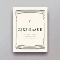 Create an improved minimalistic design for the title 'Unanswered Serenade' without using any musical notes