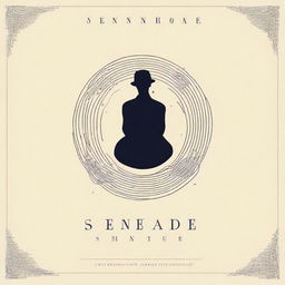 Create a minimalistic design for the title 'Unanswered Serenade' that conveys a theme of lonely contemplation without using any musical objects