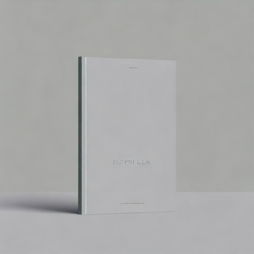 Create a minimalistic gray book cover that conveys the theme of thinking and loneliness