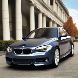 Create a very realistic image of a 2011 BMW 1 Series with the M Sport package