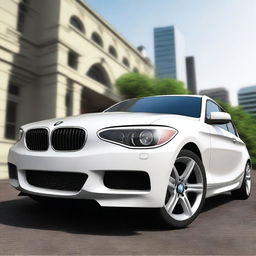 Create a very realistic image of a 2011 BMW 1 Series with the M Sport package