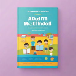 Create a simple book cover for a methodological guide titled 'Methodological Guide: Integrating STEAM Approaches to Develop Language Proficiency'