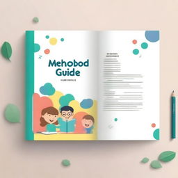 Create a simple book cover for a methodological guide titled 'Methodological Guide: Integrating STEAM Approaches to Develop Language Proficiency'