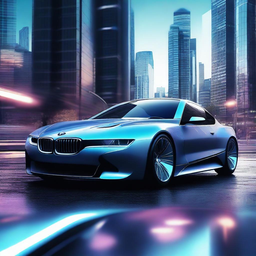 Create a realistic, futuristic photo of a concept BMW based on the E33 model