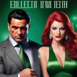 A book cover showing a dangerous looking Italian Mafia Don with broad, muscular shoulders, standing 6ft 4" in a dark grey suit