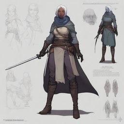 Create a character design for a Dungeons & Dragons setting in Baldur's Gate