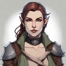 Create a highly detailed and realistic character design for a Dungeons & Dragons setting, inspired by Baldur's Gate and in the style of Legend of Vox Machina