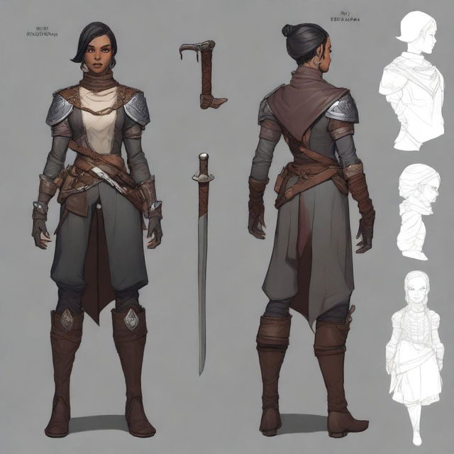 Create a highly detailed and realistic character design for a Dungeons & Dragons setting, inspired by Baldur's Gate and in the style of Legend of Vox Machina