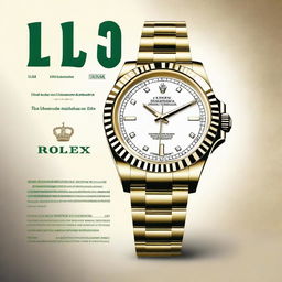 Create a poster with the title 'Causa' and the tagline 'La leyenda de los rolex perdidos'