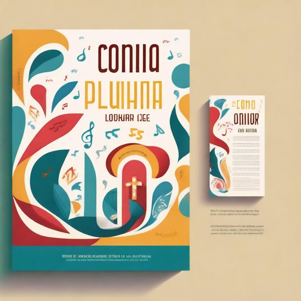 Design a book cover titled 'Como ministrar o louvor na igreja'