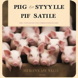 A book cover for a self-help book entitled 'Pig Style: Secrets from Porcine Philosophy' by Bert Overcast