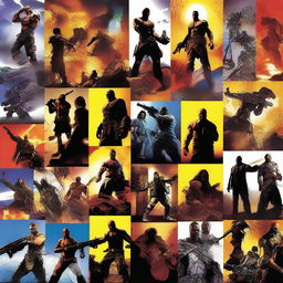 A vibrant and dynamic collage featuring the top 10 PlayStation 2 games