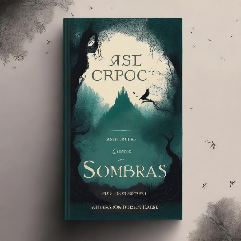 A captivating book cover for 'As Crônicas das Sombras'