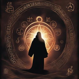 In the center of the book cover, prominently featured, is an enigmatic figure shrouded in shadows, symbolizing the presence of the Ancient Darkness that threatens the realms