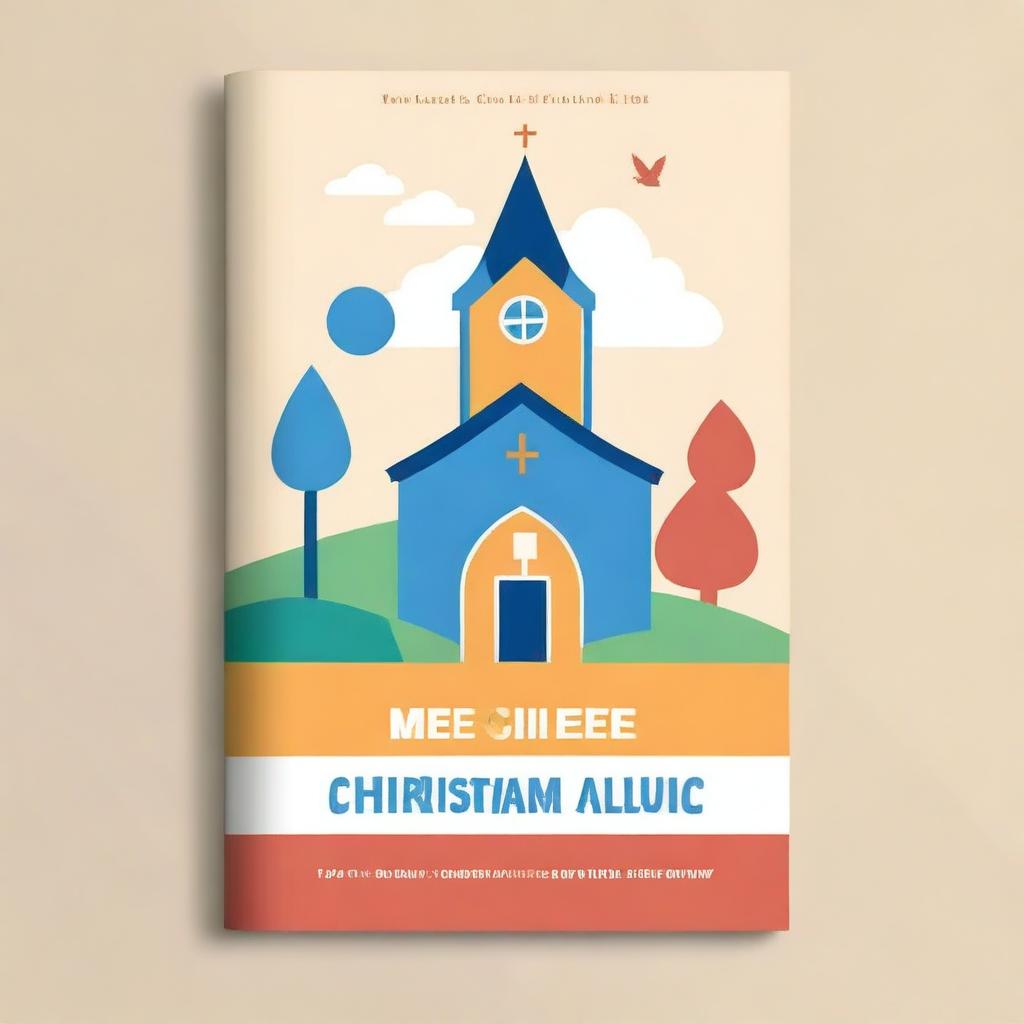 Create a book cover for a guide on Christian Education Week and a report on Christian Education Week activities