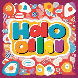 A friendly greeting in Spanish, with the word 'Hola' written in a colorful and playful font