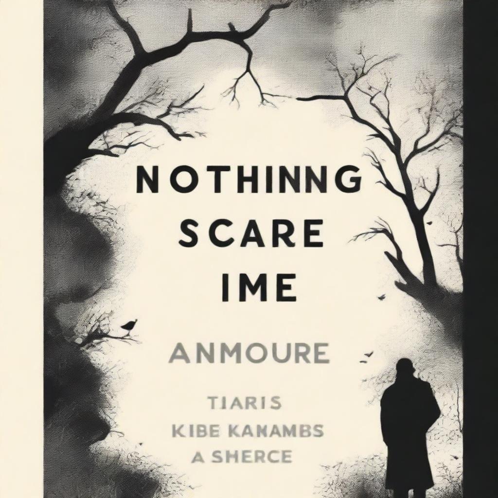 A hauntingly beautiful book cover for a book titled 'Nothing Scares Me Anymore' by Tariq Kamal Khan