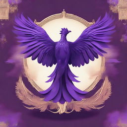 The image features a majestic purple phoenix rising from its ashes, symbolizing the rebirth of the Roman Empire