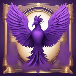 The image features a majestic purple phoenix rising from its ashes, symbolizing the rebirth of the Roman Empire