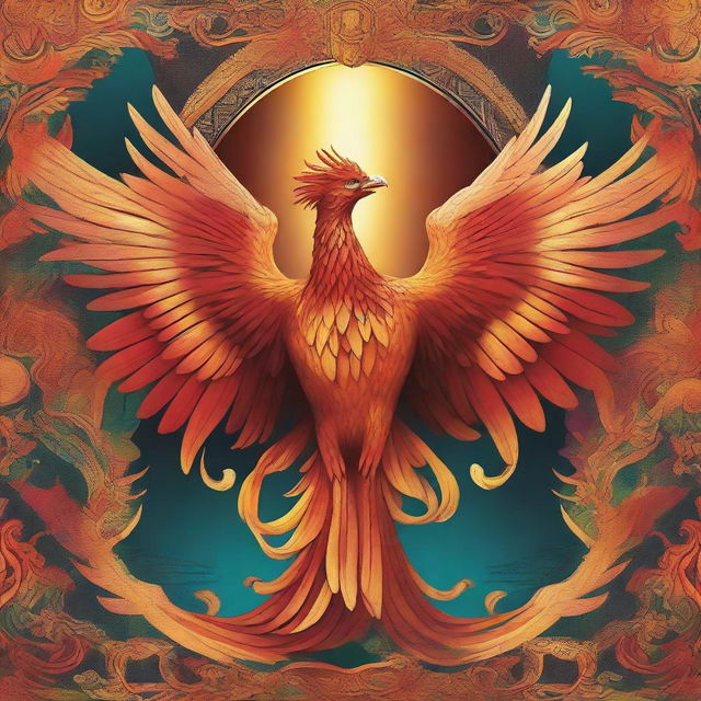 The image features a majestic phoenix rising from its ashes, symbolizing the rebirth of the Roman Empire