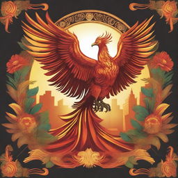 The image features a majestic phoenix rising from its ashes, symbolizing the rebirth of the Roman Empire