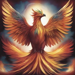 The image features a majestic phoenix rising from its ashes, symbolizing the rebirth of the Roman Empire