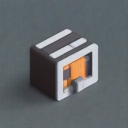 Create an image of a pixelated cylindrical lock cut in half and viewed from the side, so that the pins inside it can be seen