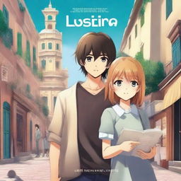 Create a book cover for a novel titled 'Nuestro Límite' in anime style