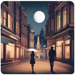 Create an image featuring the most beautiful and slender characters in a stunning city setting at night