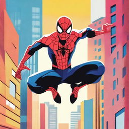 Create an image of Spiderman from 'Into the Spider-Verse'