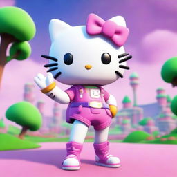 A Hello Kitty character in the Fortnite universe